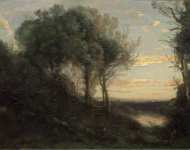 Corot Jean-Baptiste Camille Evening  - Hermitage